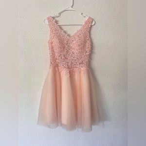 Pink Tulle Homecoming Dress